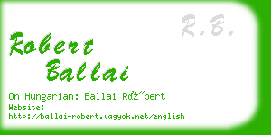 robert ballai business card